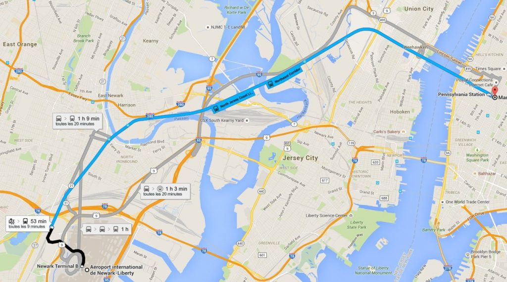 Come raggiungere Manhattan da Newark
