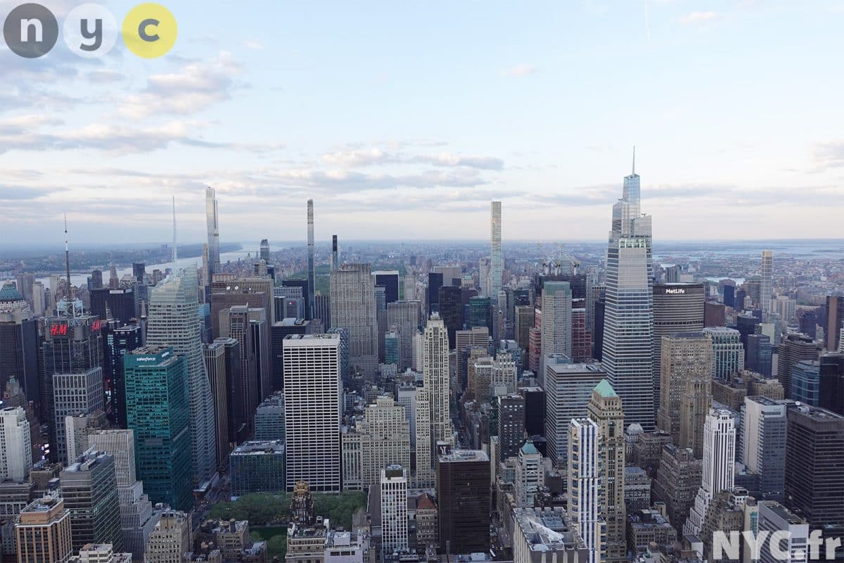 View north from the ESB with Central Park in the background and One Summit Vanderbilt in the foreground on the right