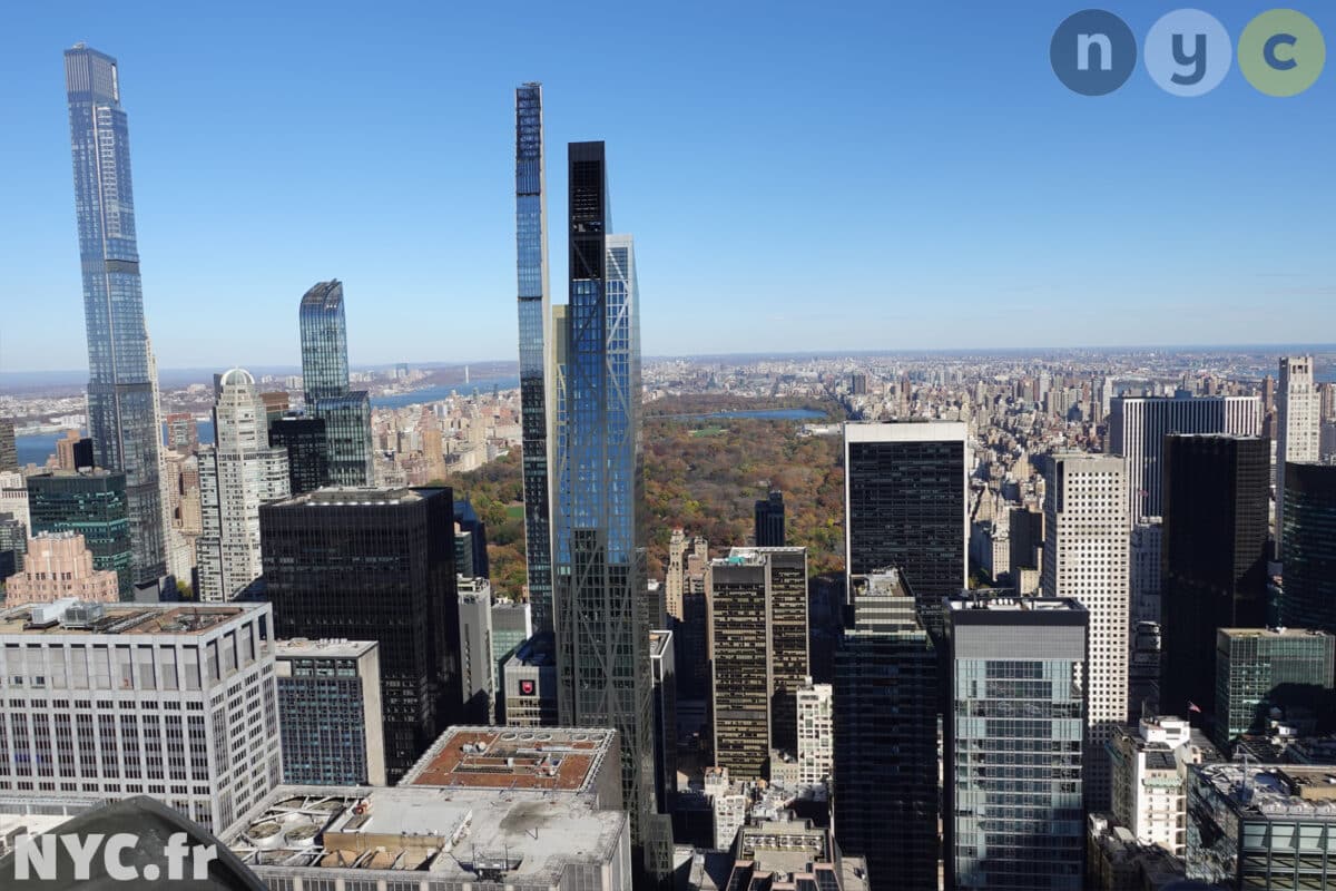 Vista del norte de Manhattan y Central Park desde el Top of the Rock
