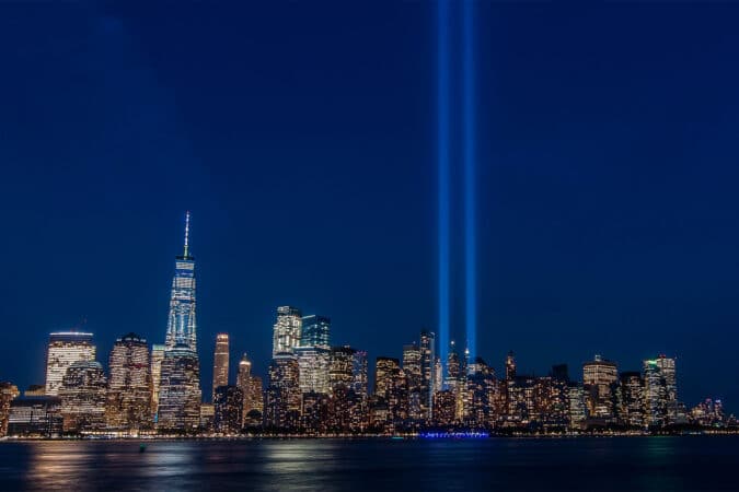 skyline new york tribute in light
