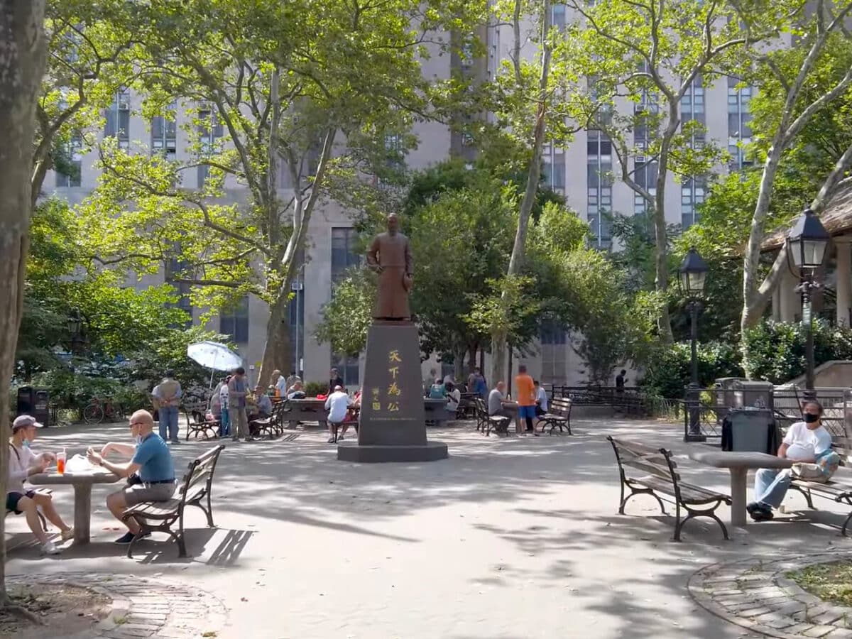 Columbus Park Chinatown New York