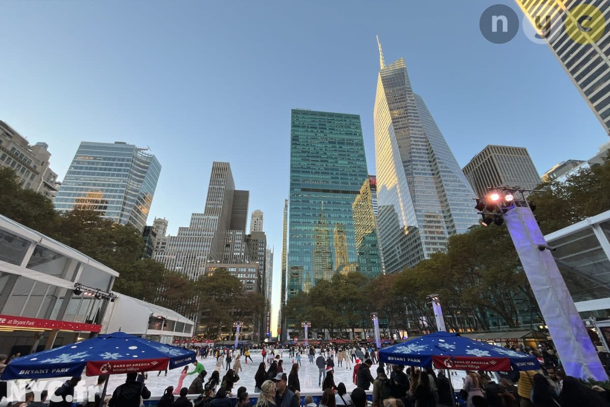 Winter Village ice rink in Bryant Park