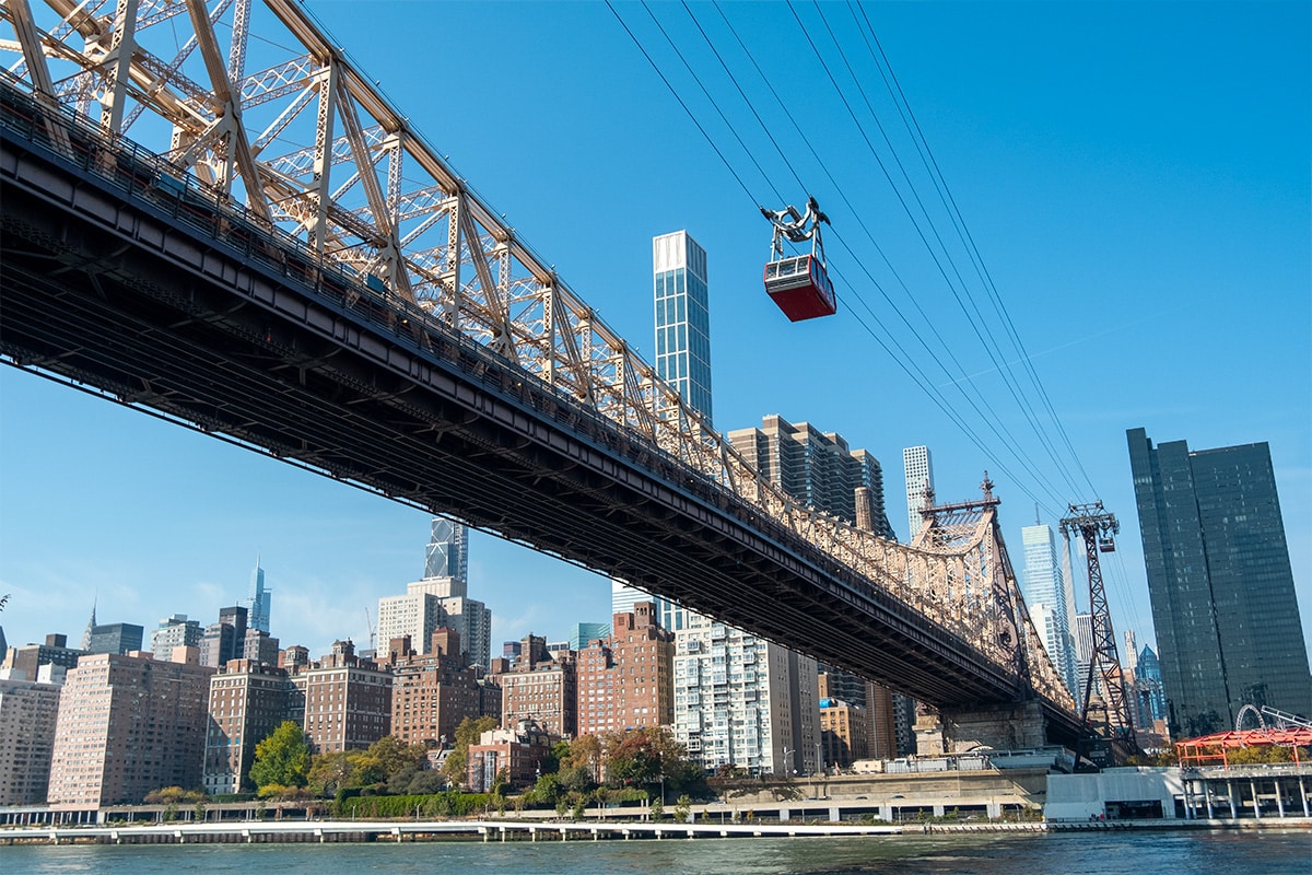 Part of the Manhattan skyline from Roosevelt Island