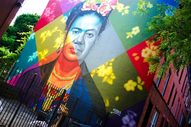 frida diego kobra street art
