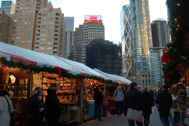 Columbus Circle Christmas market New York